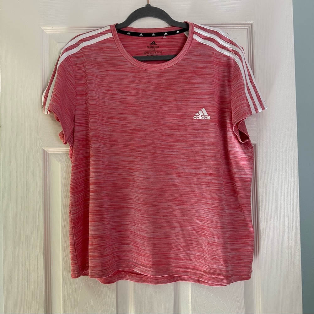 Adidas short sleeve pink top